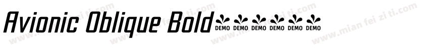 Avionic Oblique Bold字体转换